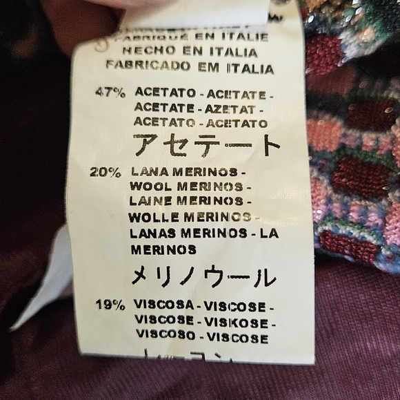 Vintage M MISSONI Sleeveless Silver Thread Detail Pink/green Multi Dress.US 4 - Picture 6 of 16